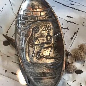 Vintage A. N. Oppenheim Brass and Tin Wall Plaque